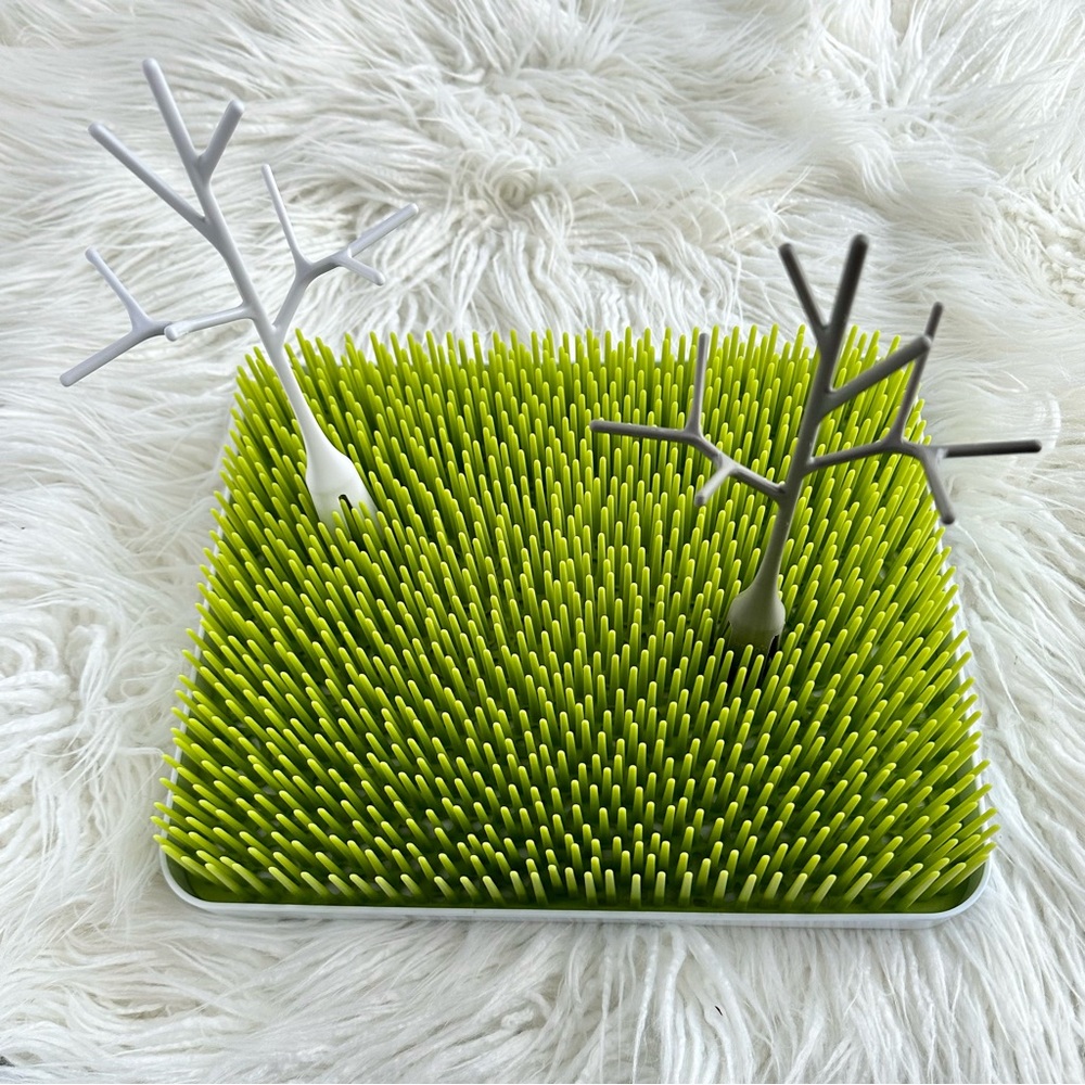 Boon Large Grass Countertop Drying Rack And Set of 2 Drying Twigs